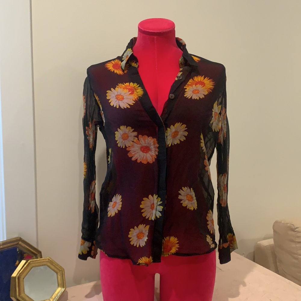 The People Vs. sheer long-sleeve button down